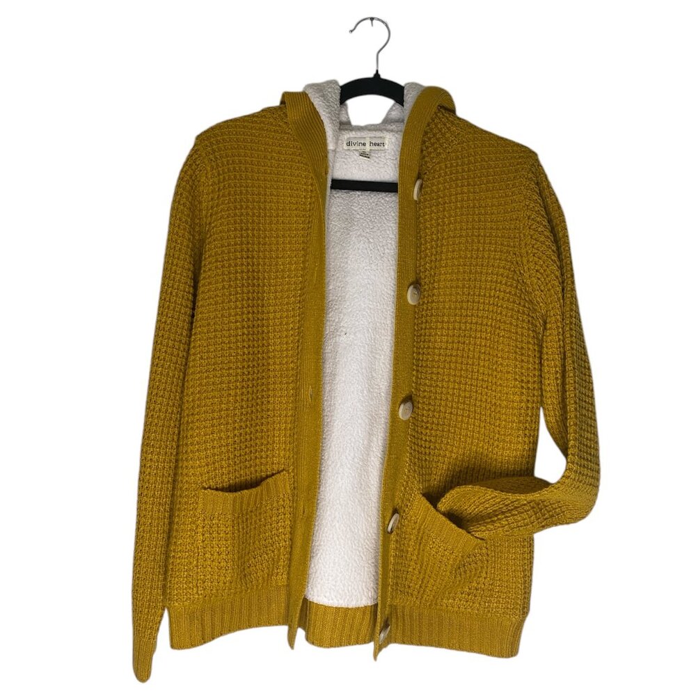 Divine Heart Knitted Sweater with Hood